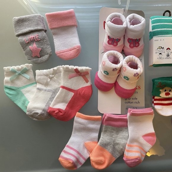 Baby Girl 0-12 Months Socks Bundles. - Picture 1 of 4